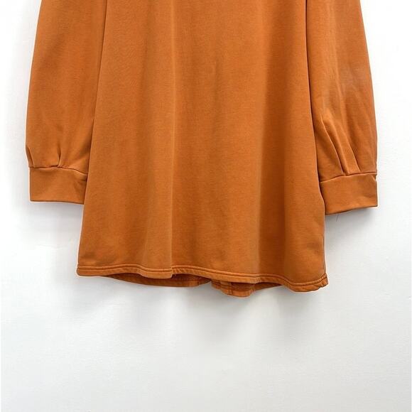 Avec Les Filles Oversized Shirt Jacket Shacket Cozy Patch Pockets Orange - Med - Picture 11 of 14